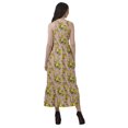 thumbnail image 4 of Moomaya Robe de Vacances pour Femmes en Rayonne, Col Licou, Sans Manches, Fente avant, Robe Imprimée, 4 of 4