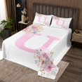 thumbnail image 2 of Erosebridal Courtepointe Rose Initiale U Grand Lit, Saint-Valentin 02, Déco Romantique de Roses, 2 of 5