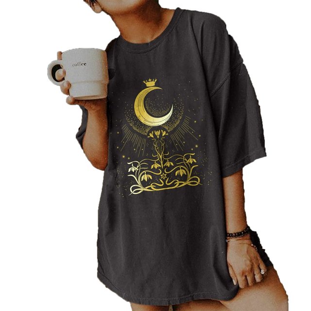 T-Shirt Surdimensionné pour Femmes Tops Amples d'Été Manches Courtes