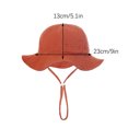 thumbnail image 3 of Besolor Infant Toddler Baby Sun Hat Adjustable Sun Protection Cotton Bucket Hat Wide Brim Summer Beach Caps, 3 of 4