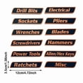 thumbnail image 2 of Hearth & Gear 12 Pack Of Toolbox Labels 3D Printed Labels General Organize Reusable For Steel Toolboxes Carts Drawers And Cabinets Panel Saw 5mm Screwdriver Car Necessities for Men Cmcd700 Cgrtmt3 #1, 2 of 4