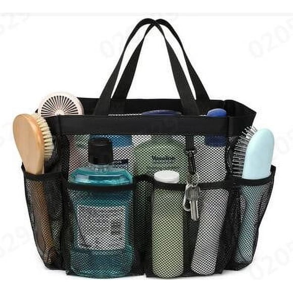 Binwennn Panier de Douche en Maille de Rangement pour Couettes Portable pour Dortoir Universitaire Grand Sac Fourre-Tout de Salle de Bain Durable avec 8 Poches Neuf