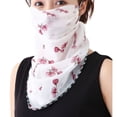 thumbnail image 2 of pitrice Women Summer Chiffon Bandana Cycling Face Neck Protection Sunscreen Printed Breathable Scarf, 2 of 8