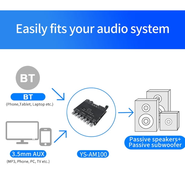 High-Power Bluetooth Amplifier Board YS-AM100 for KTV - 2.1