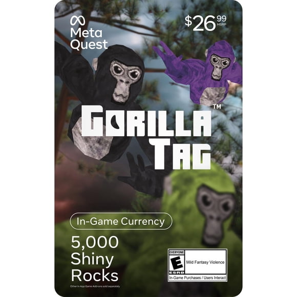 Gorilla Tag™: 5000 Shiny Rocks $26.99 Meta Quest Gift Card (Digital Code)
