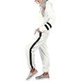 thumbnail image 3 of Innerwin Jogger Set Long Sleeve Ladies Sweatsuits Jogging Pullover Loungewear Two Piece Outfit White XL, 3 of 7