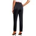 thumbnail image 4 of Timegard Pantalon Habillé pour Femmes Jambe Fuselée Taille Haute Froncé Affaires Travail Décontracté Pantalon Ample Automne, 4 of 5