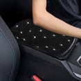 thumbnail image 2 of Housse de Protection pour Accoudoir de Voiture Noir Incrusté avec Support Clignotant pour Intérieur du Véhicule, 2 of 6