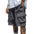 thumbnail image 2 of Summer Shorts Military Tactical Shorts for Men Men’s Short Mens Drawstring Shorts with Pockets Cargo Shorts Mens Men's Cargo Shorts for Work, Dark Gray, 2 of 7