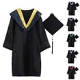 thumbnail image 4 of FYEGRE Academic Graduation Robe with Mortarboard Cap, Formal Graduation Gown Set for University Students, Classic Academic Regalia for Commencement Ceremony White XL, 4 of 4