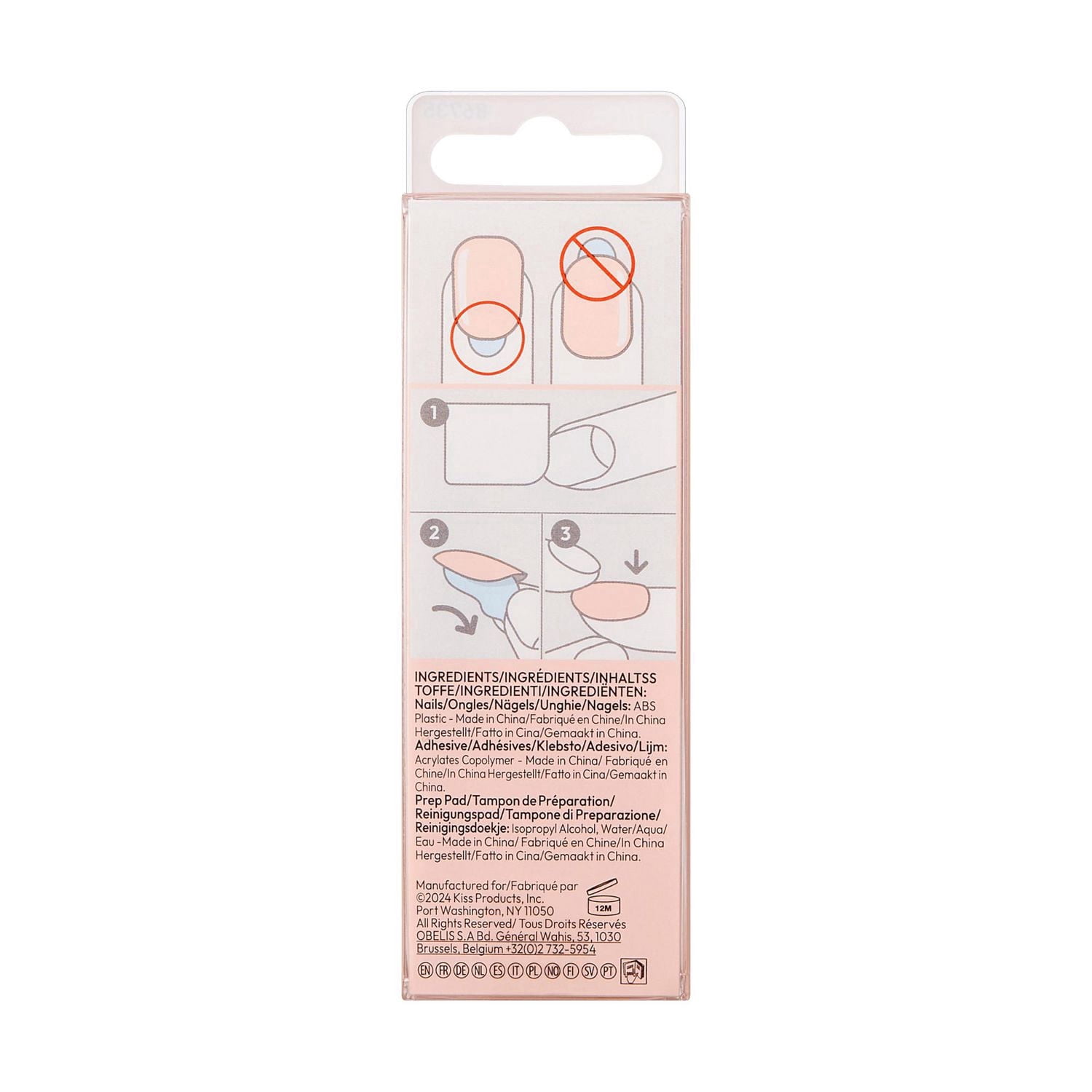 KISS ImPRESS Couleur - Ongles Artificiels, Forme Cercueil Moyen