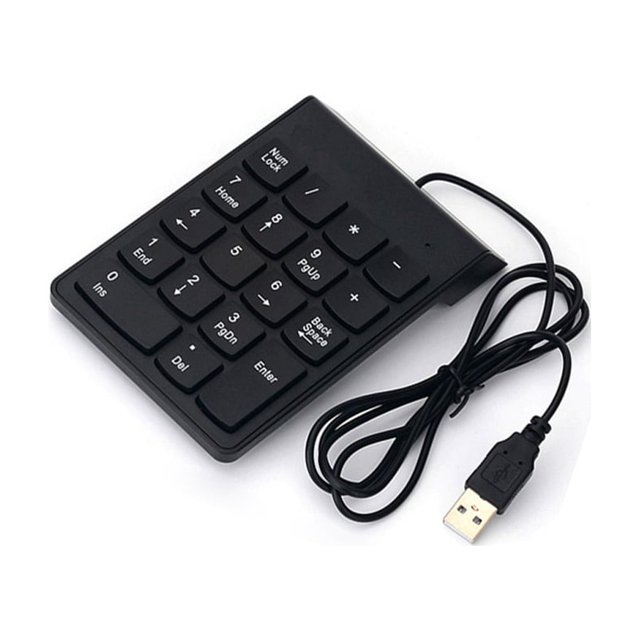 VONKY Wired Numeric Keyboard USB Computer Laptop External Numpad Travel Desktop PC Digital Keypad Office Replacement