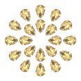 thumbnail image 1 of Unique Bargains 20Pack Teardrop Sew on Rhinestone - 14x10mm Glass Teardrop Crystal Rhinestones in Gold Prong Setting (Coffee), 1 of 7