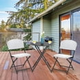 thumbnail image 1 of Costway 3PCS Patio Rattan Bistro Set Folding Table Chairs Garden Deck, 1 of 10