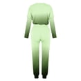 thumbnail image 4 of Mrat Cute Two Piece Outfits for Women 2 Piece Jogging Sets Gradient Polyester Long Sleeve Sweatsuits Sets Two Piece Track Suits Drawstring High Waist Pants Set Comfy Outfits R-Green 3XL, 4 of 5