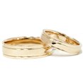 thumbnail image 1 of Double Inlay Wedding Band Set 14K Yellow Gold, 1 of 1