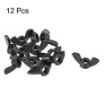 thumbnail image 4 of Écrou d'Aile M8 Écrous d'Aile Nylon Torsadé à la Main Attaches de Serrage Noir 12 Pcs, 4 of 5
