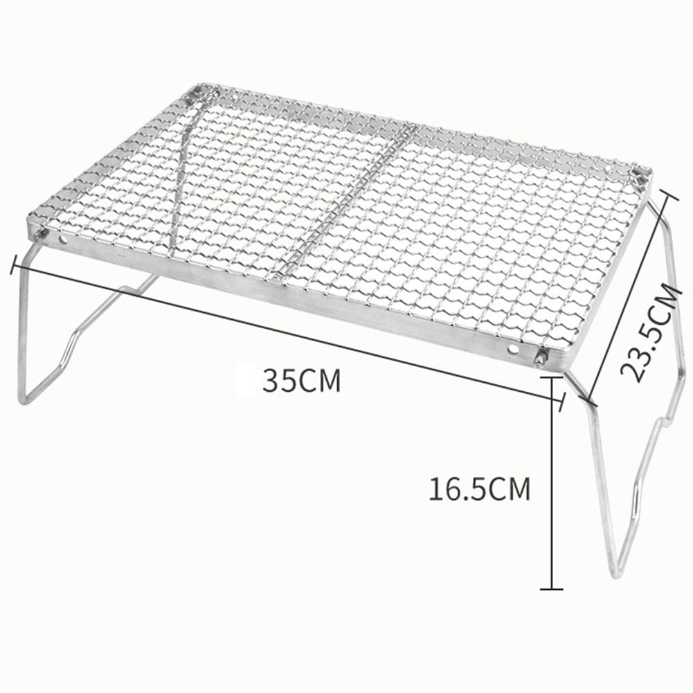Splihome Outdoor Foldable Portable Barbecue Grill Camping Grill Grid Bbq Hiking Fishing M
