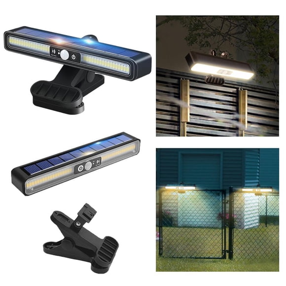 Feltree Lampe Solaire Compacte avec Détecteur de Mouvement, 3 Modes, Lampe de Sécurité Rechargeable pour Jardin, Clôture, Patio, Extérieur, IPX4, Étanche, Éclairage Spot