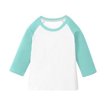 Fall Saving! HVOBTTY Toddler's Casual 3/4 Sleeve T-shirt, Boys Girls Orange Festival Casual Fashion 3/4 Sleeve Round Neck Top Suit for 3-14 Years Mint Green, 3 Years
