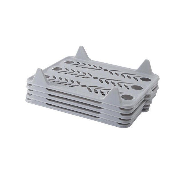 5 Pieces Clothes Organizer Desk File Receipt Office Cabinet Organization Shirt Gray Small