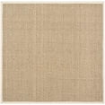 thumbnail image 2 of Safavieh Natural Fiber Collection NF114A Border Basketweave Seagrass Area Rug, 3' x 3' Square, Beige, 2 of 5
