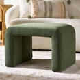 thumbnail image 1 of Better Homes & Gardens Juliette Velvet Pouf, Olive, 1 of 9