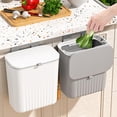 thumbnail image 4 of Gkeoshab Rubbish Bags Hanging Kitchen Trash Can With Lid Double Open Lid Design Kitchen Trash Can Kitchen Cabinet Door Hanging Wall Storage Bucket Kitchen Compost Door Hanging Mounted Home & Garden, 4 of 4