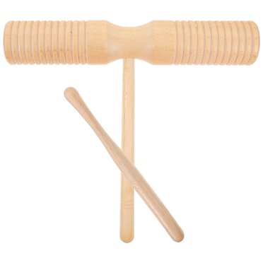 1 Set Wood Guiro Instrument Percussion Instrument Beginner Guiro Instrument with Stick