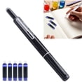 thumbnail image 1 of Stylo-plume Rétractable à Moins de 5 $ - Baril Transparent de 0,38 mm avec 5 Cartouches Rechargeables, Stylo-Plume à Clic, Stylo-Plume à Cartouche, Multicolore, par Goohae, 1 of 9