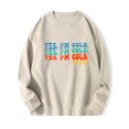 thumbnail image 1 of 2023 Chandail à Capuchon Surdimensionné pour Femmes Mode Féminine Imprimé Col Rond Manches Longues Chandails en Molleton Sans Capuche T-Shirt Hauts Amples Blouse Costumes Halloween/noël 50 % de Rabais Liquidation, 1 of 2