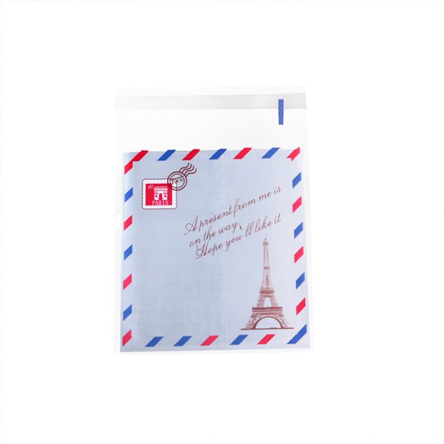 100 Pcs 10x10cm Sacs à Biscuits Adorables Auto-Scellants Opp Sac de Cuisson Scellé