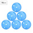 thumbnail image 2 of Practice 50pcs Solid Color Hollow Air  Golf Practice Balls Indoor Golf Balls for Children, 2 of 7