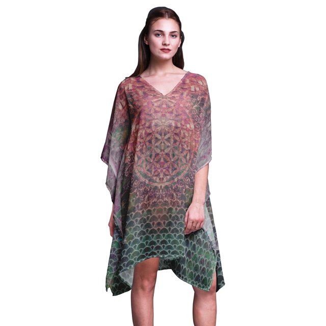 Phagun Caftan pour Femmes Tenue d'Intérieur de Vacances Robe Midi Couvre-Maillot de Plage-TG-3X