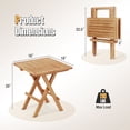 thumbnail image 3 of Gymax Patio Folding Side Table w/X-shaped Legs Slatted Tabletop for Backyard Outdoor, 3 of 9