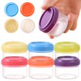 thumbnail image 2 of XIPYYKM 6 Pack 1.2 oz Small Containers with Lids, Reusable Plastic Jars for Snack and Puree, Salad Dressing Container to Go, Deli Containers, Freezer Food Containers, Dishwasher Safe, BPA Free, 2 of 9
