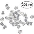 thumbnail image 1 of 200pcs Plastic Clear Earring Backs Backings (White), 1 of 3
