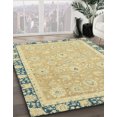thumbnail image 2 of Ahgly Company Indoor Rectangle Abstract Copper Green Oriental Area Rugs, 7' x 9', 2 of 6