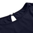 thumbnail image 3 of TIMIFIS Women's Summer Jumpsuit Belted Keyhole Back Short Sleeve Solid Color Jumpsuit on, 3 of 6
