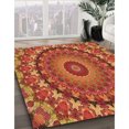 thumbnail image 3 of Ahgly Company Tapis d'Intérieur Rectangulaires Transitionnels Rouges Lavables à la Machine, 7 Pieds x 9 Pieds, 3 of 7