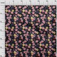 thumbnail image 3 of oneOone Polyester Spandex Black Fabric Floral Sewing Craft Projects Fabric Prints By Yard 56 Inch Wide, 3 of 4