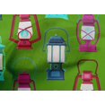thumbnail image 5 of oneOone Cotton Cambric Green Fabric Retro Lantern Sewing Craft Projects Fabric Prints By Yard 42 Inch Wide, 5 of 5