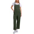thumbnail image 1 of Combinaison Décontractée Confortable pour Femme, Couleur Unie, avec Poches, Printemps Été, Combinaison Boutonnée Décontractée, Combinaison pour Femme, Vert, TTG, 1 of 7