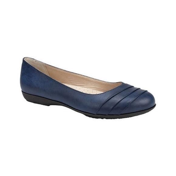 CLIFFS BY WHITE MOUNTAIN Clara Women's Ballet Flat, Navy/Burnished/Smooth, 8.5 M
