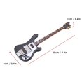 thumbnail image 3 of Miniature Bass Guitar Replica Stand Case Musical Model Ornaments Gift Black, 3 of 7