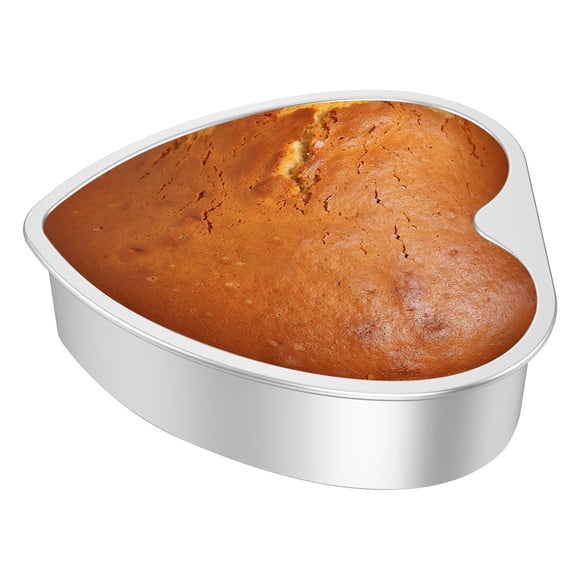 Cake Mould 8 Inch Heart Shaped Pan Aluminum Nonstick Reusable Baking Pan Ideal for Weddings Parties Family Occasions Chocolate Bread Shower Cake