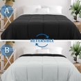 thumbnail image 3 of PiccoCasa Twin Soft Lightweight Down Alternative Comforter Black&Light Gray, 3 of 7