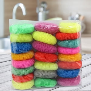 Sélection curée Pickme 24 Pcs Eponges Inox Éparpillement Nettoyage Utensile Éparpement Densité Éboulement Pads pour le nettoyage de vaisselle de casserole pour enlever les vaisselles de cuisine sale Cl, bleu