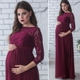 thumbnail image 2 of Robe de Bal en Dentelle Robe Maxi de Maternité Robe de Fête de Mariage Accessoire de Photographie Vêtements Manches 3/4 / Sans Manches, 2 of 5