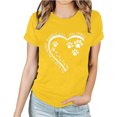 thumbnail image 2 of Meichang T-Shirts de la Saint-Valentin pour Femmes Hauts Mignons Imprimé Cœur Vacances Col Rond Hauts Décontractés Manches Courtes Cadeaux T-Shirts Blouses Liquidation de Printemps, 2 of 3
